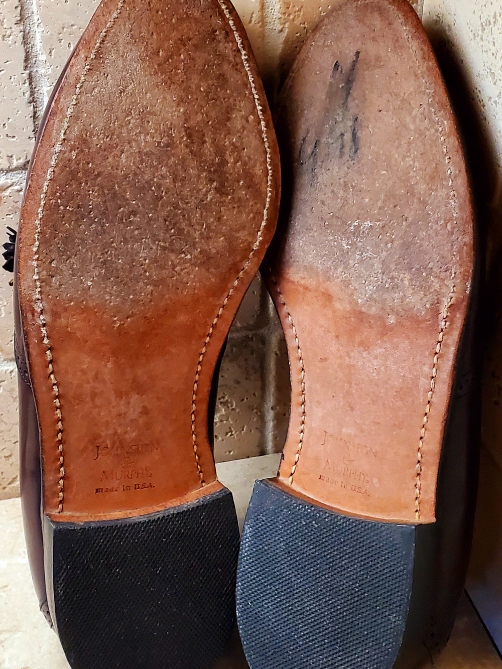 Johnston & Murphy Optima Men's Tassel Kiltie Loafers in Burgundy/Cordovan 10D - Picture 5 of 13